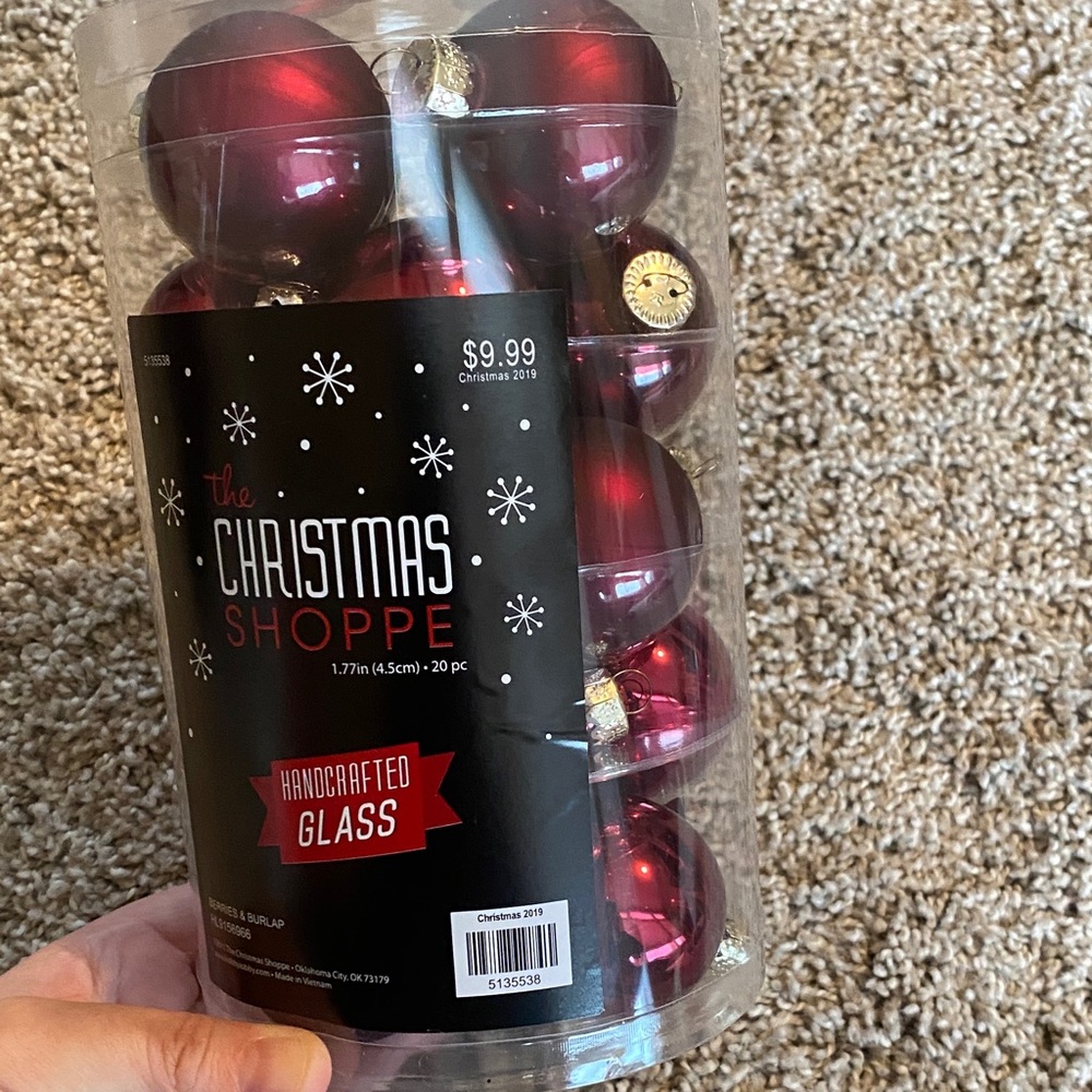Lot of Berry-Colored Ornaments